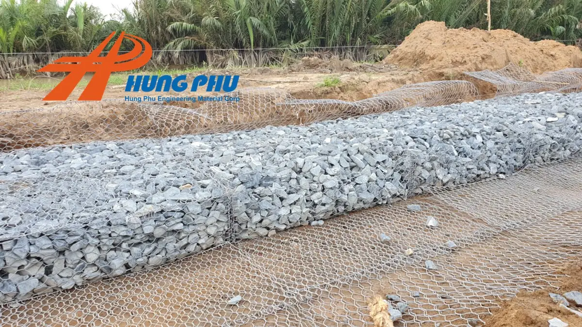 Kích thước Rọ đá 2x1x1 m Giải pháp hiệu quả cho công trình xây dựng tường chắn trọng lực