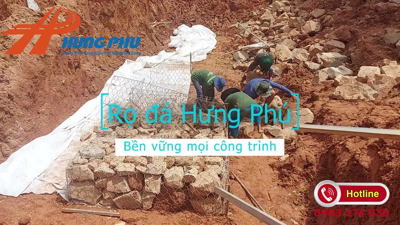 Rọ đá bờ kè - Giải pháp bảo vệ công trình xây dựng