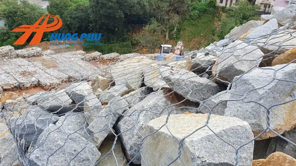 Kích thước Rọ đá 2x1x1 m Giải pháp hiệu quả cho công trình xây dựng tường chắn trọng lực