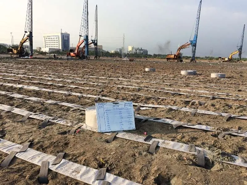 Thi công bấc thấm đảm bảo đúng chiều sâu thiết kế