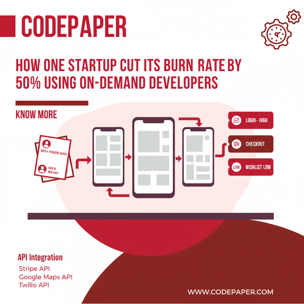 Mobile app wireframes and user flow for custom mobile app development project