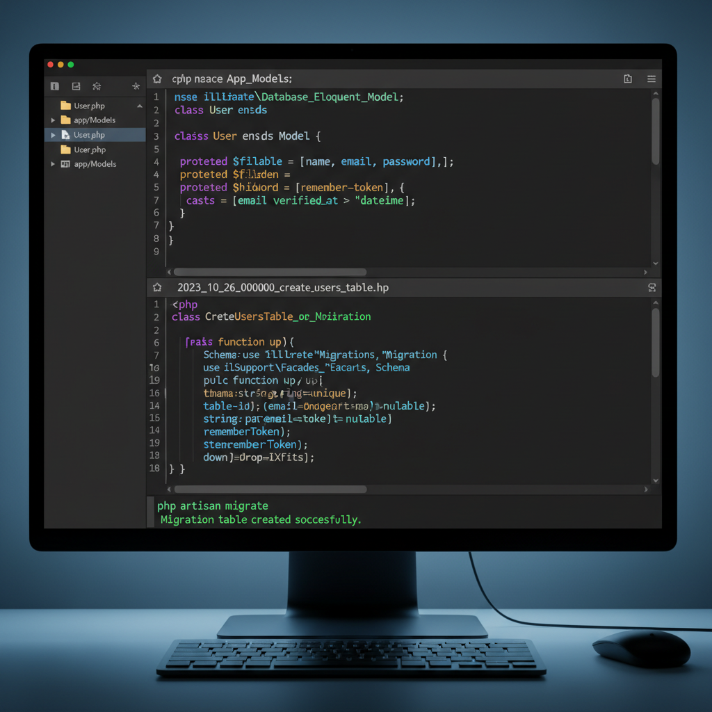 Laravel development workflow with readable code and CI/CD pipeline demonstrating custom web app development service