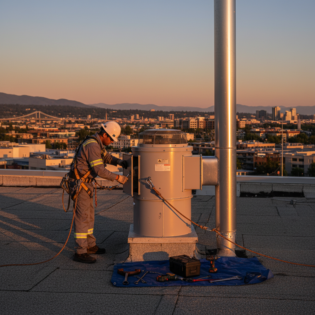 Rooftop exhaust fan maintenance for Ontario restaurant ventilation safety