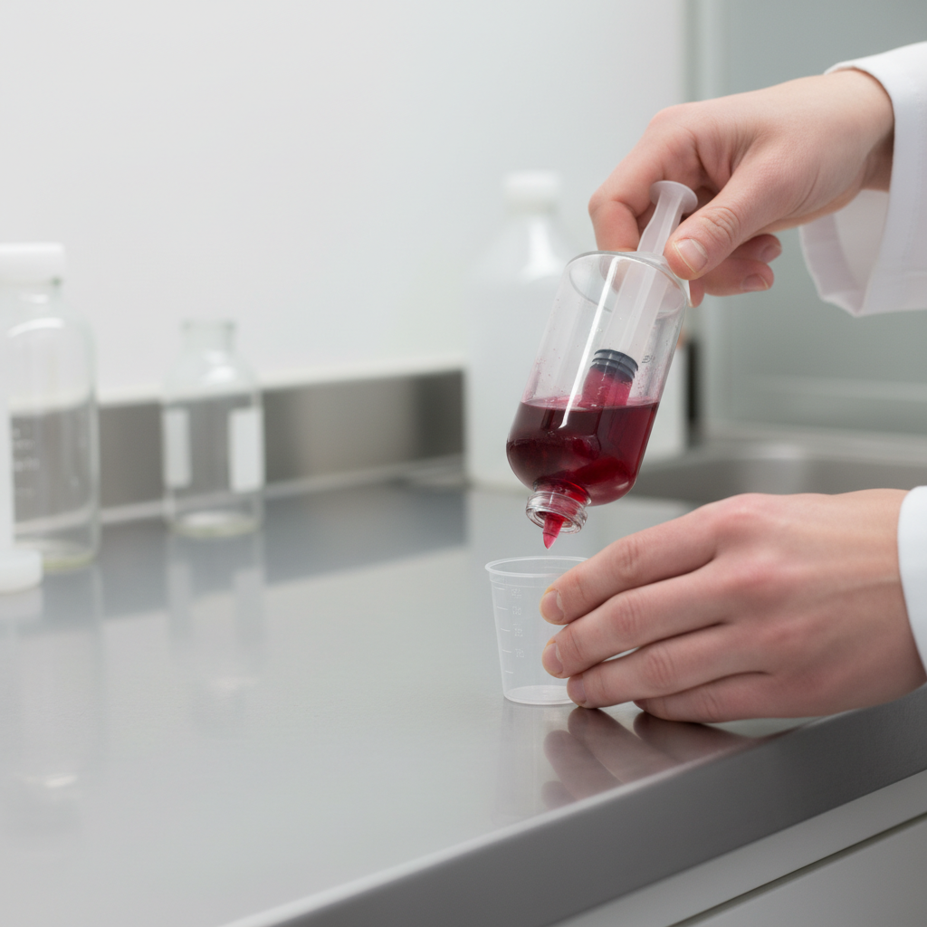 Close-up measured oral medication dose for medication-assisted treatment stabilization