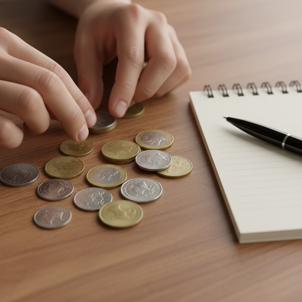 Close-up of Australian coins illustrating payday super contributions and payroll timing in Sydney