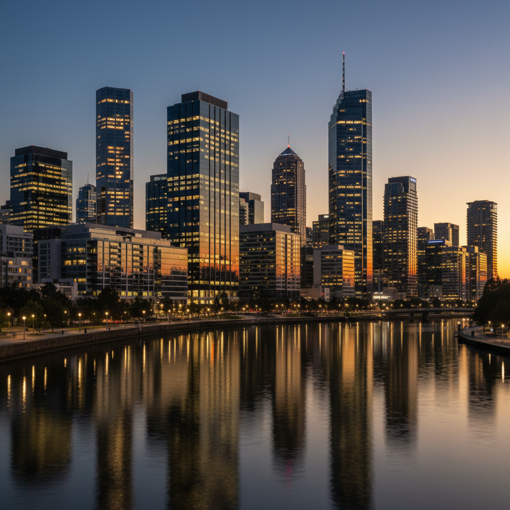 Parramatta skyline at dusk representing Sydney employers preparing for payday super compliance