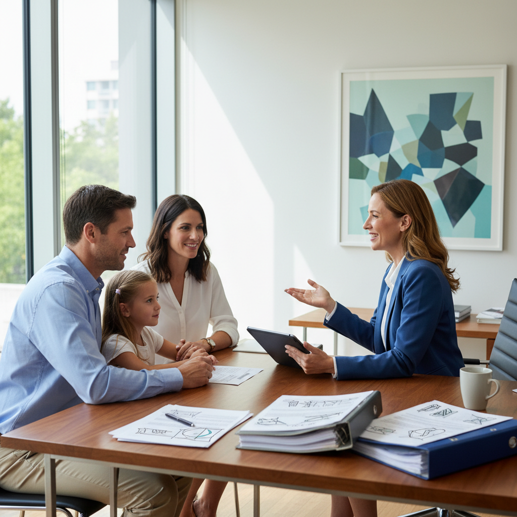 Whitby insurance advisor meeting a family to review home and auto bundling options and discounts