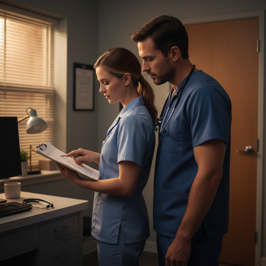 Care team coordinating a psychiatry referral aligned with addiction medications and safety planning