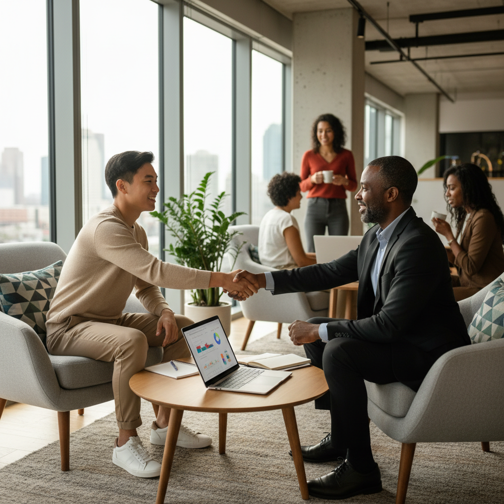 Whitby renter meeting an insurance broker to review tenant insurance coverage and proof requirements