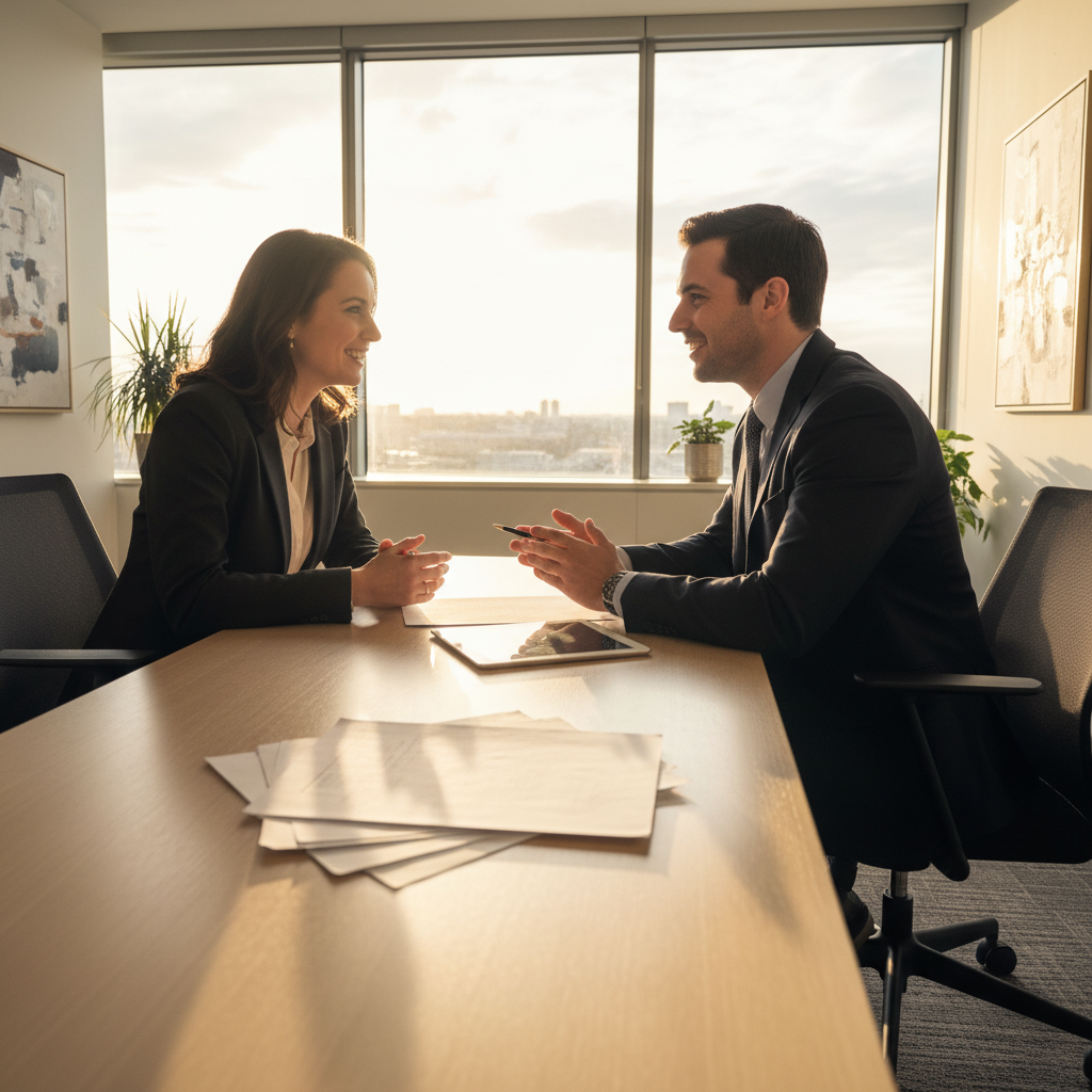 Whitby insurance broker consulting a landlord about Ontario rental property insurance options