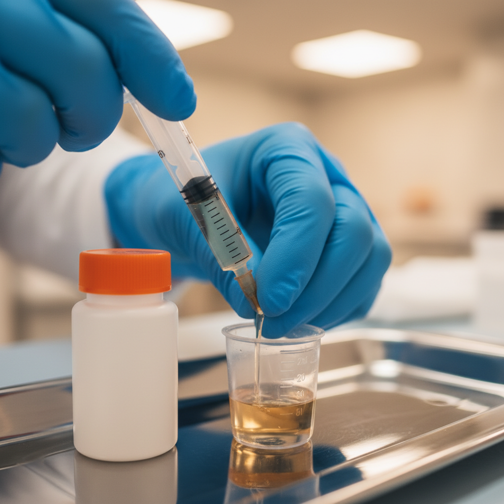 Medication-assisted treatment dosing detail shot supporting recovery health care in Ontario clinics