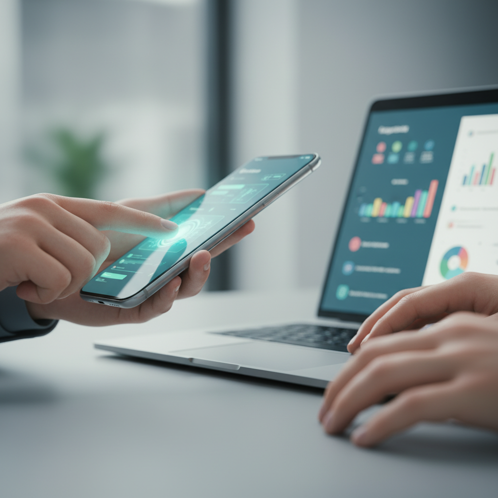 Requesting auto and home insurance quotes online on phone and laptop with broker support