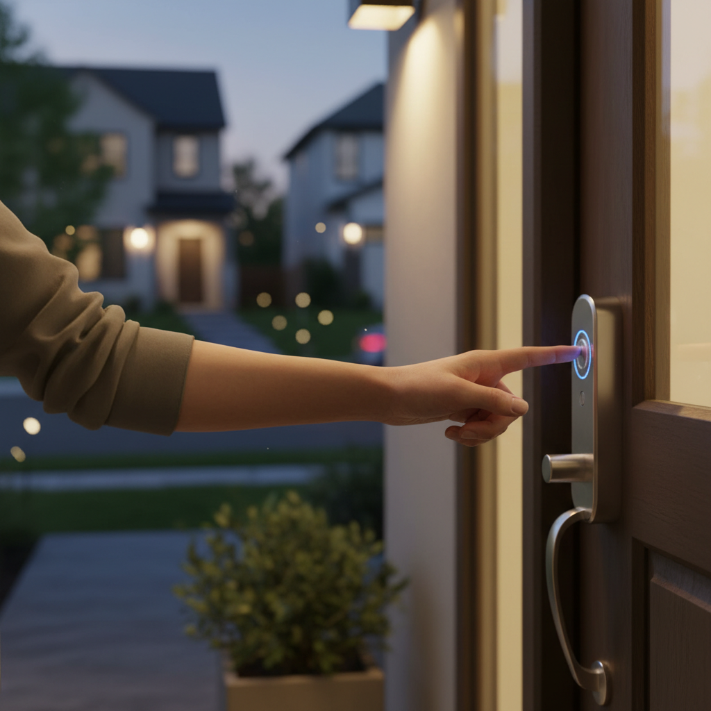 Smart home lock as part of physical security best practices for a home closing