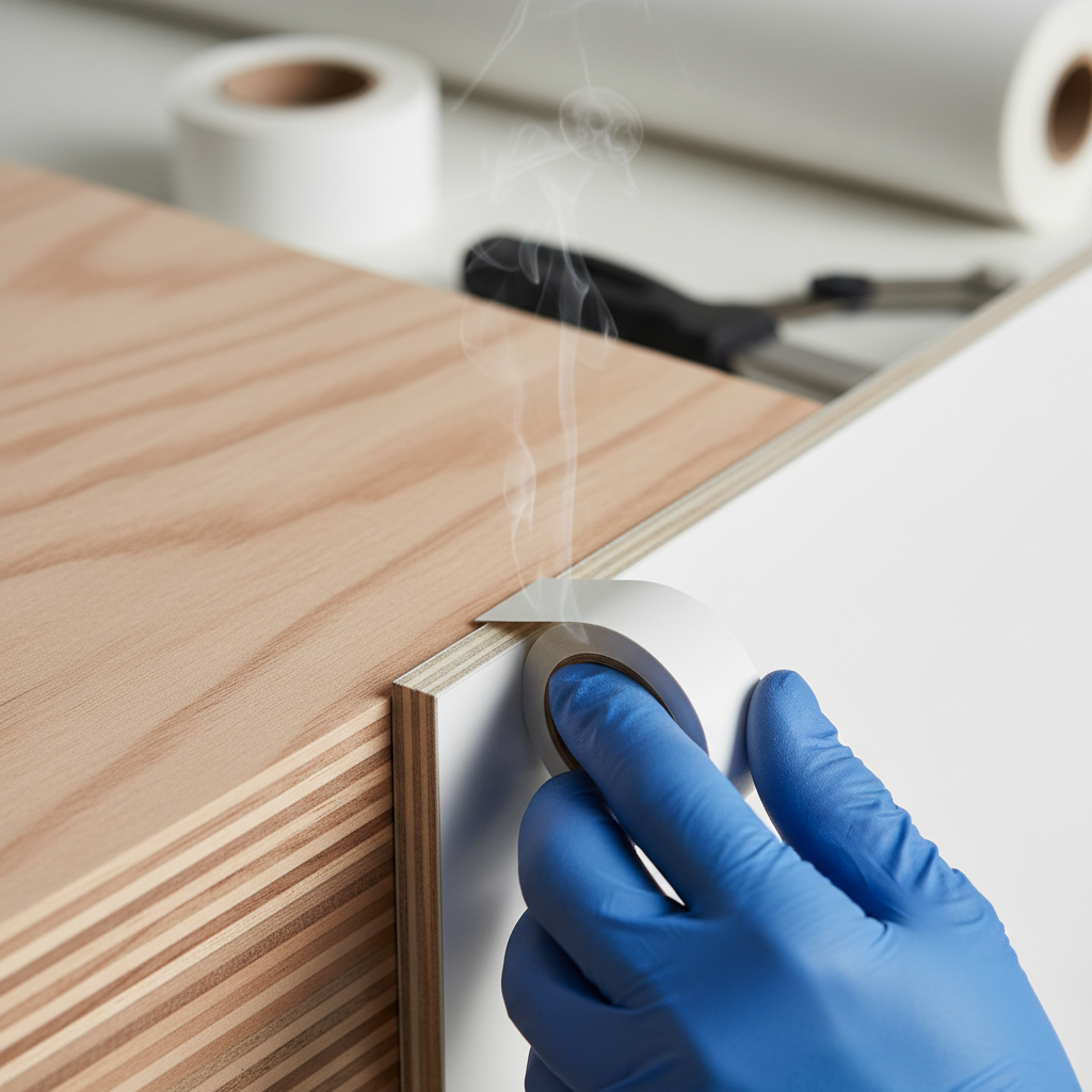 Cabinet Boxes: Melamine vs Plywood Made Easy in 2026 1 Close-up of melamine vs plywood cabinet box materials showing white melamine panel and birch plywood edge banding