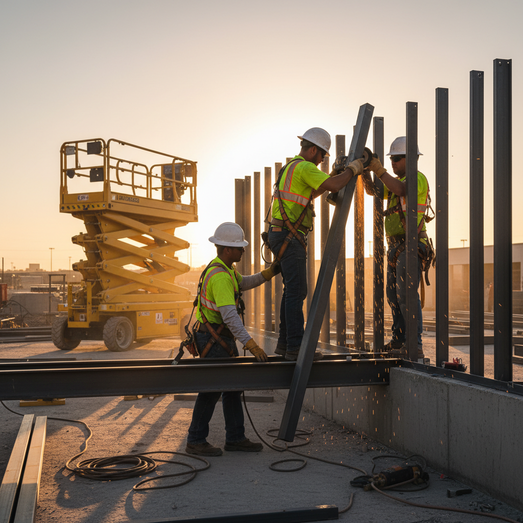 Crew installing heavy gauge studs and deep track on a commercial site—best practices for structural metal framing