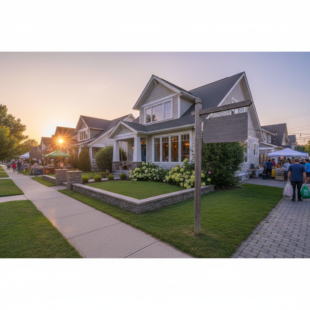 Golden hour view of a detached suburban home representing market context for negotiating house prices
