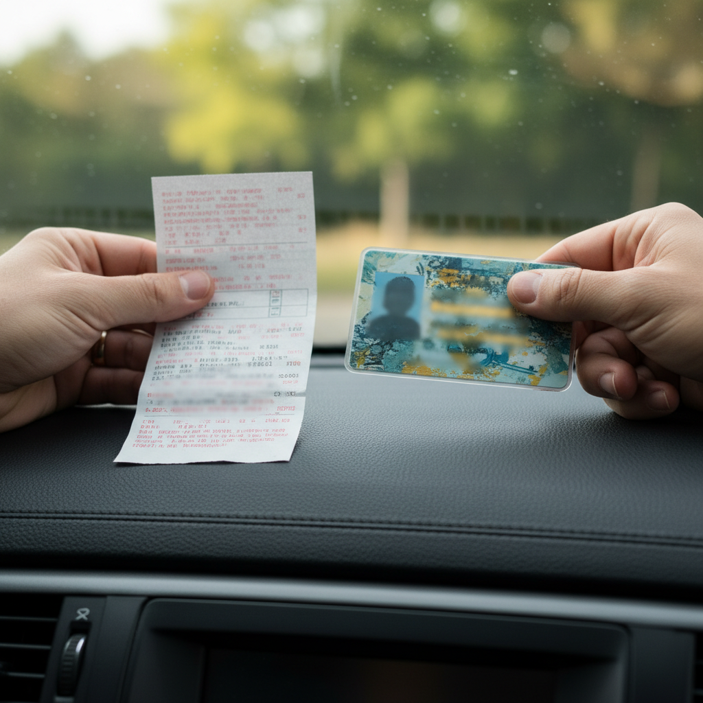 Close-up of Ontario traffic ticket paperwork for traffic tickets defense Ontario