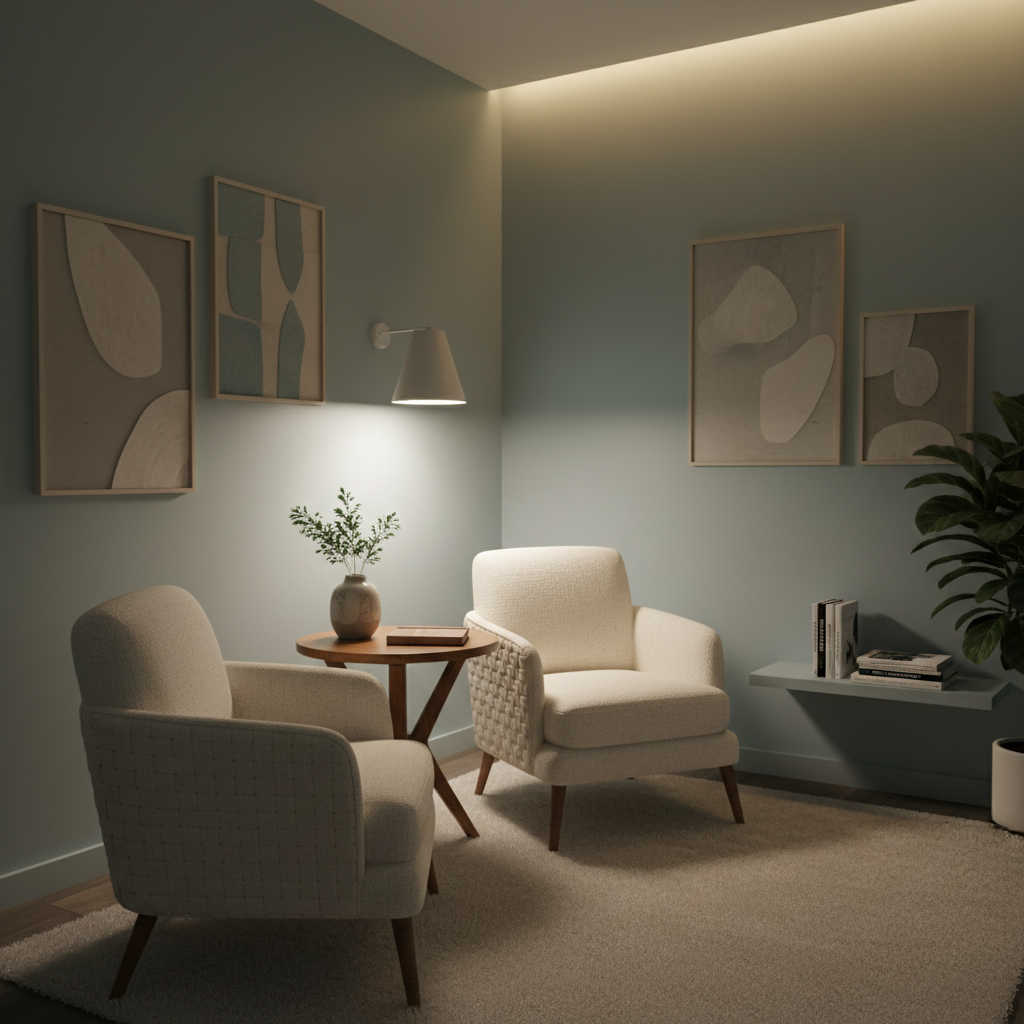 Private Ontario clinic consultation room used for hybrid Suboxone and Sublocade visits