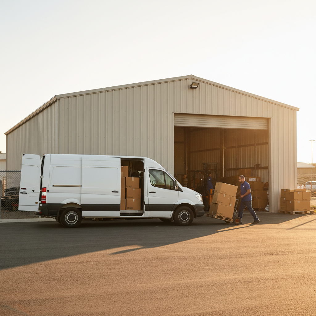 Small business delivery van supporting mileage-based business tax deductions