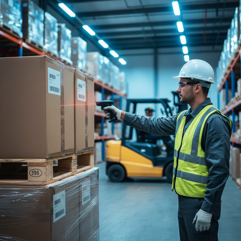 Warehouse worker scanning a carton symbolizing fulfillment readiness for public-sector tenders