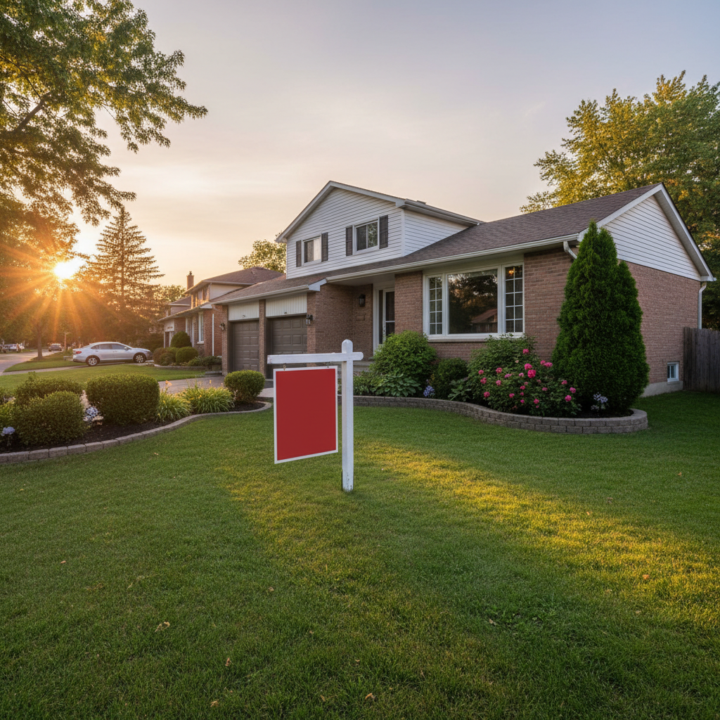 Detached home with for sale sign representing a strong listing launch and seller representation benefits in the GTA