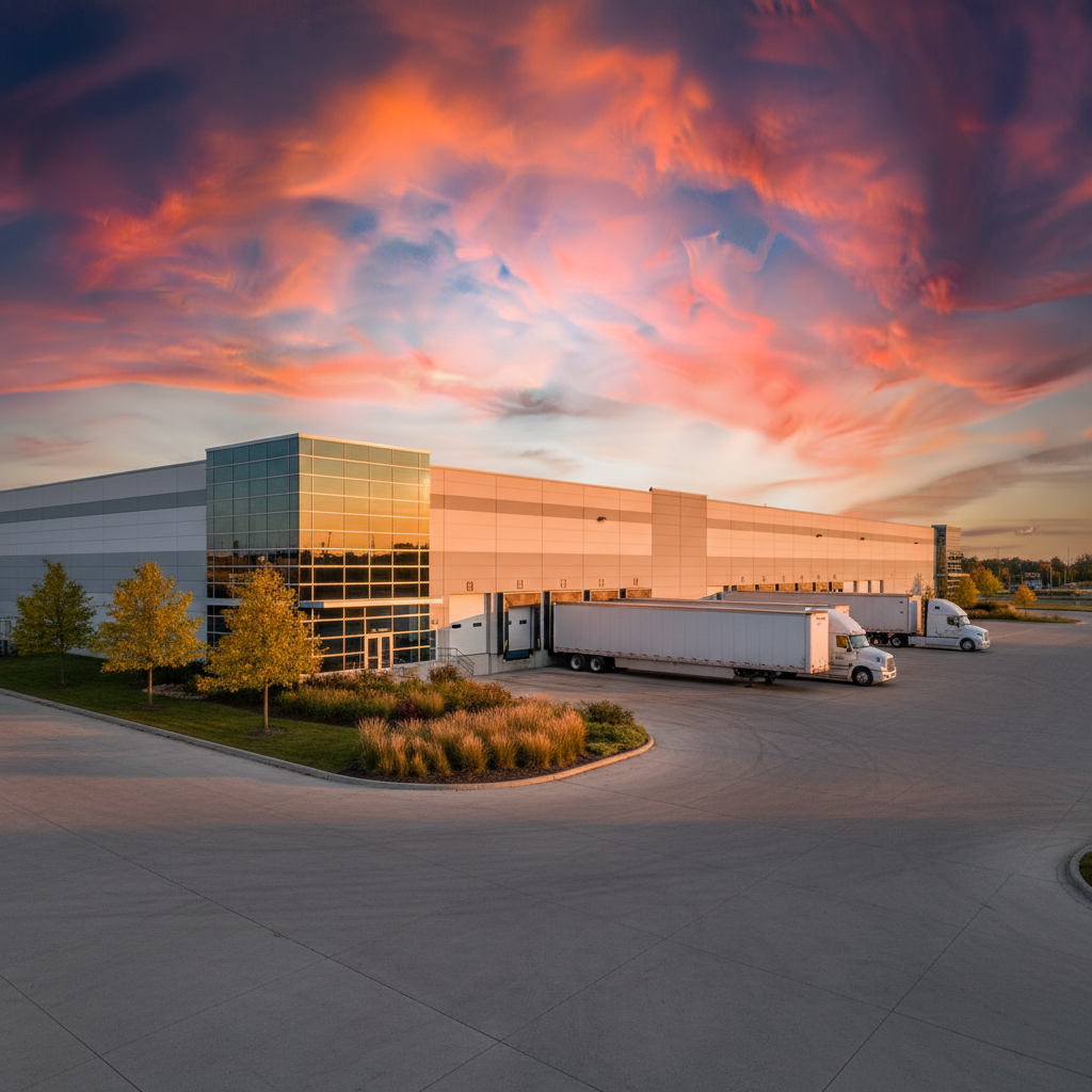Industrial warehouse with loading docks in Peel region, used to illustrate industrial asset checks in a commercial property investment checklist