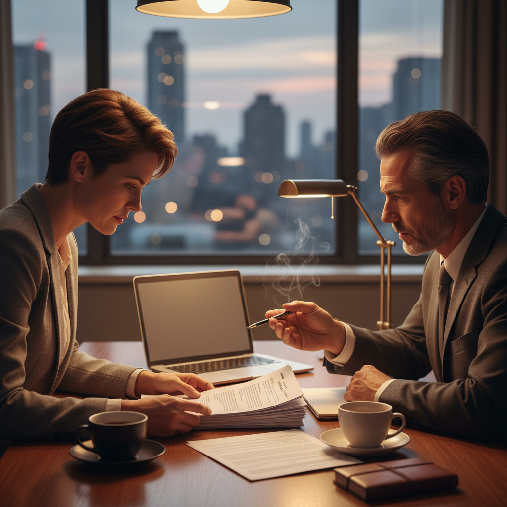 Ontario applicant meeting with a lawyer to review Canadian citizenship application forms, timelines, and interview preparation