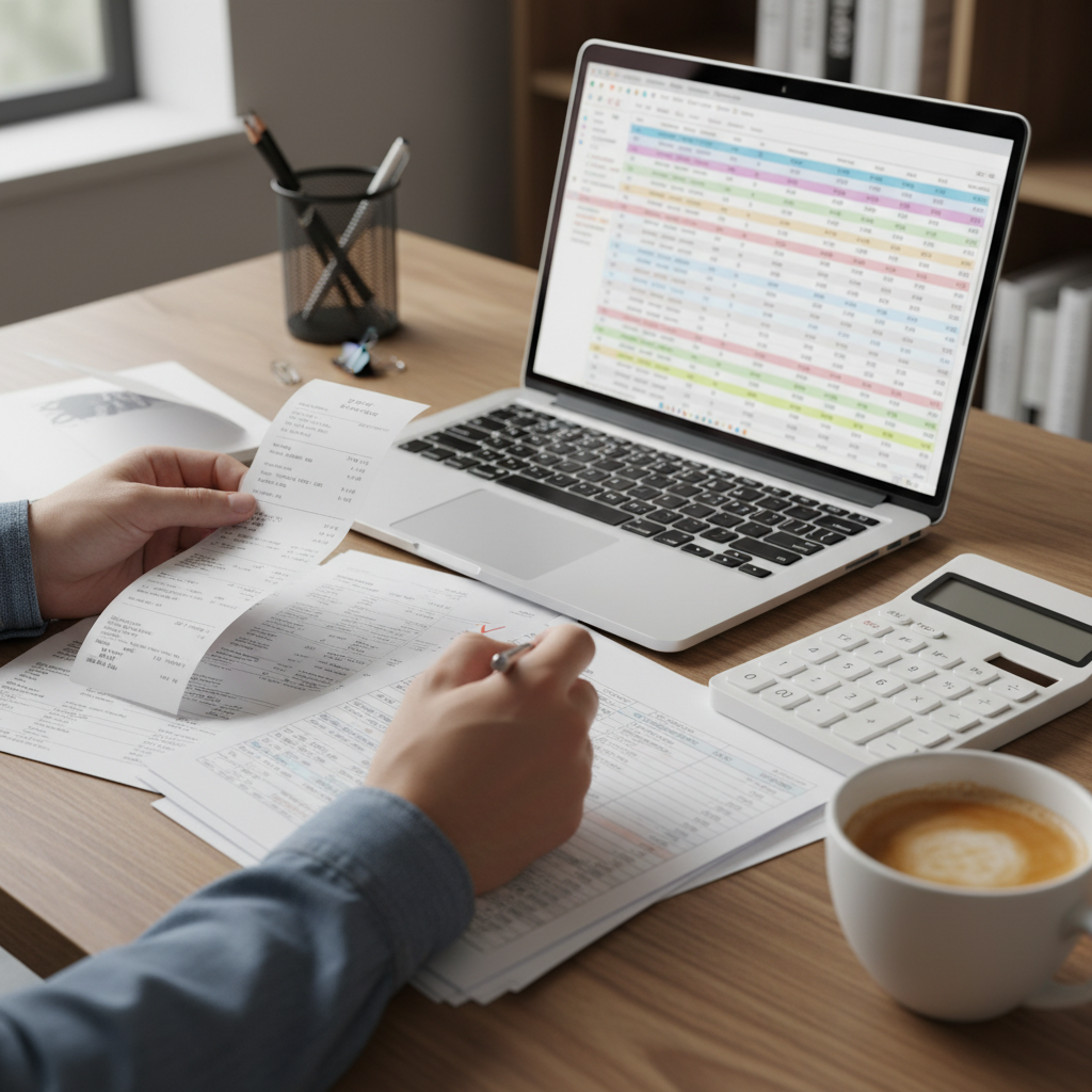 Close-up of reconciliations for BAS and GST in a Sydney bookkeeping workflow