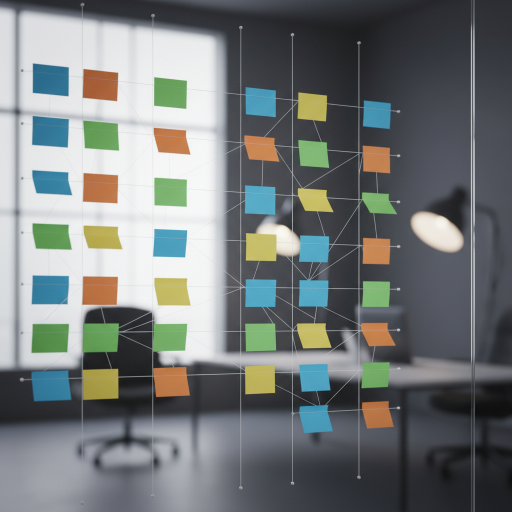 Close-up detail of a program roadmap used in program management certification path planning