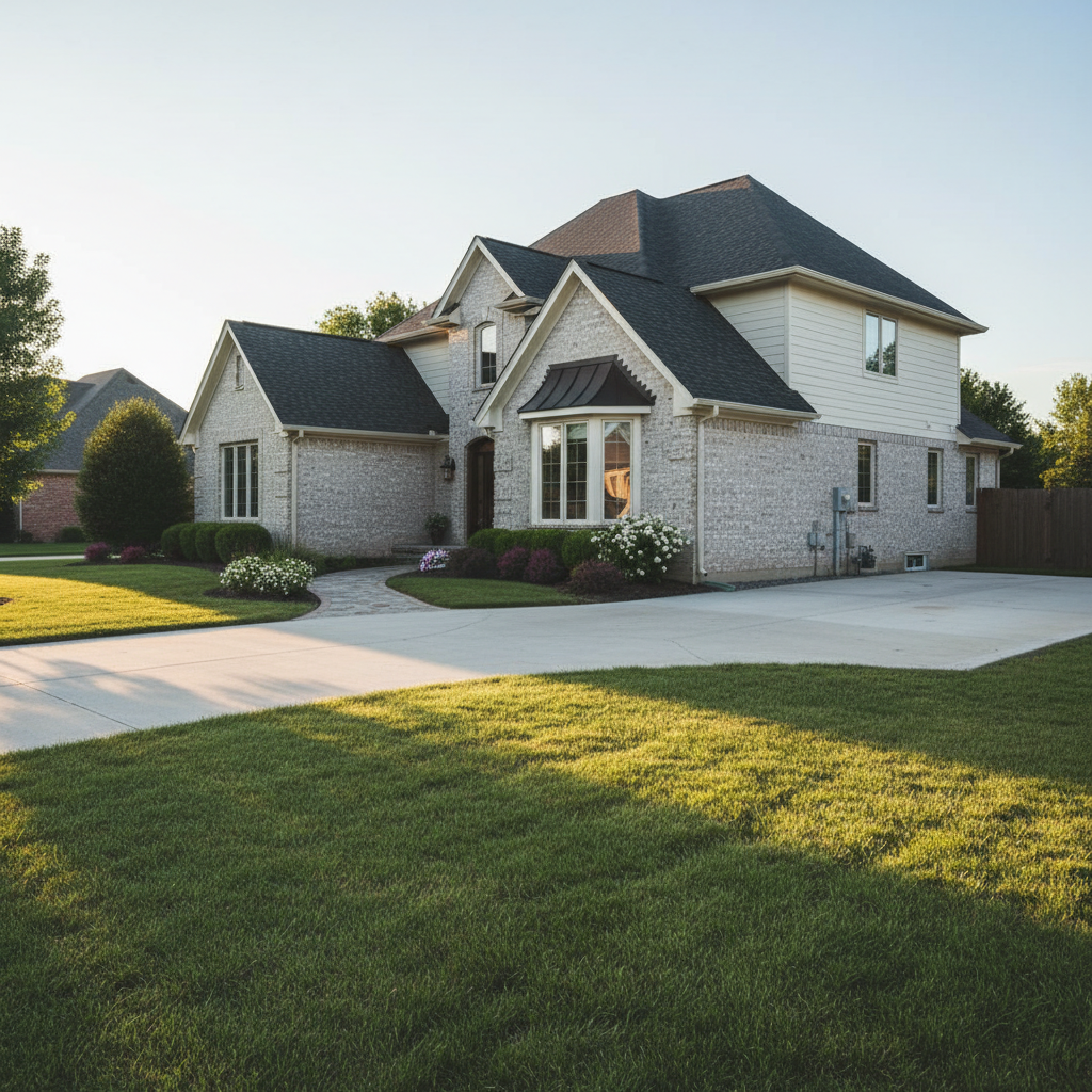 Exterior of Brampton home at golden hour used to assess orientation for Vaastu correction