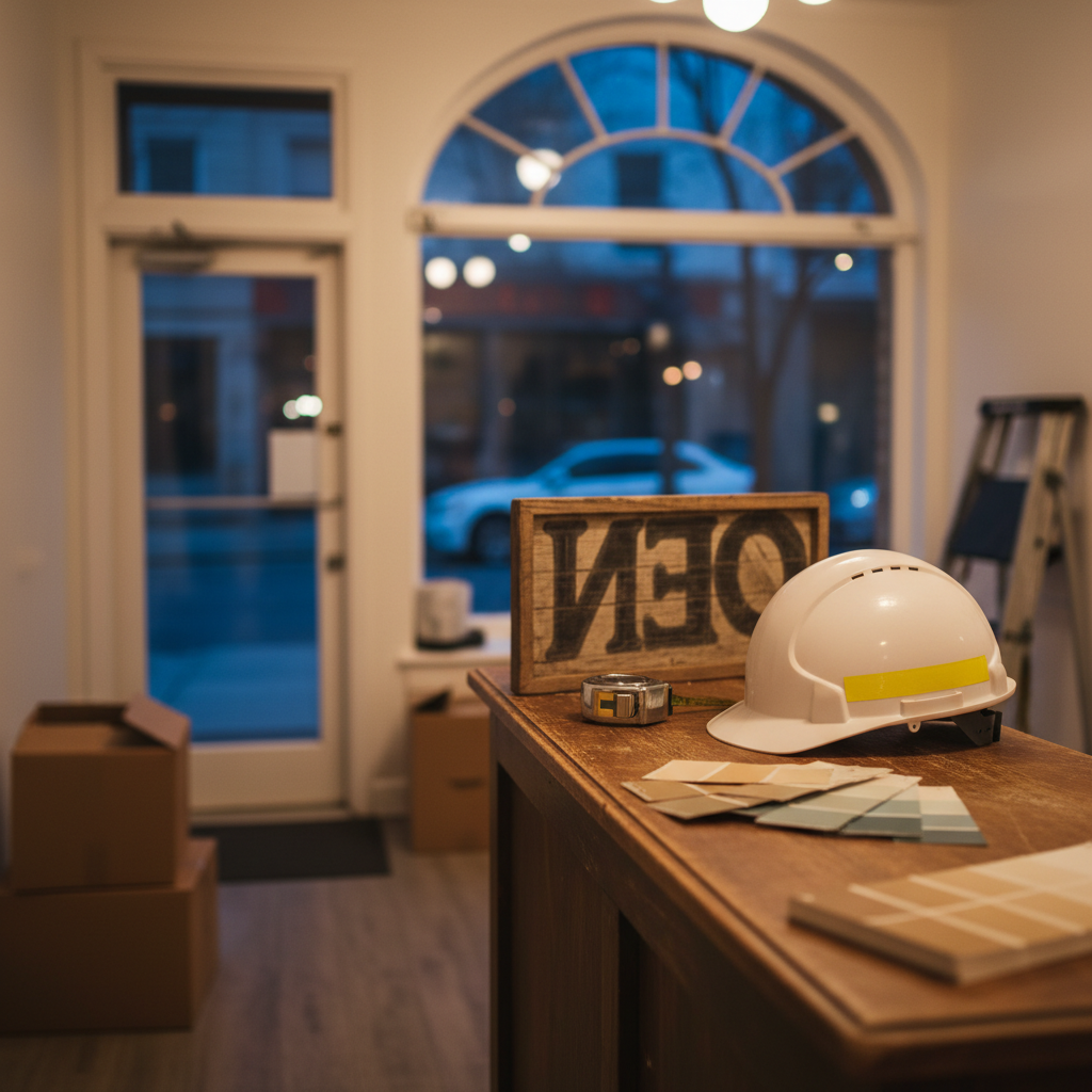 Small Toronto storefront preparing to open, permits organized before launch and fit-out
