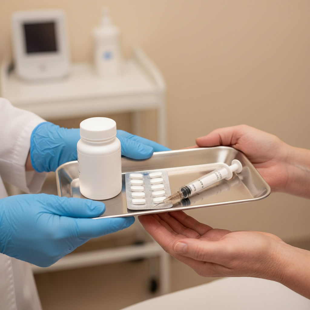 Medication-assisted treatment options at an addiction agency in Ontario: methadone, Suboxone, Sublocade, Kadian, presented in a clinical setting