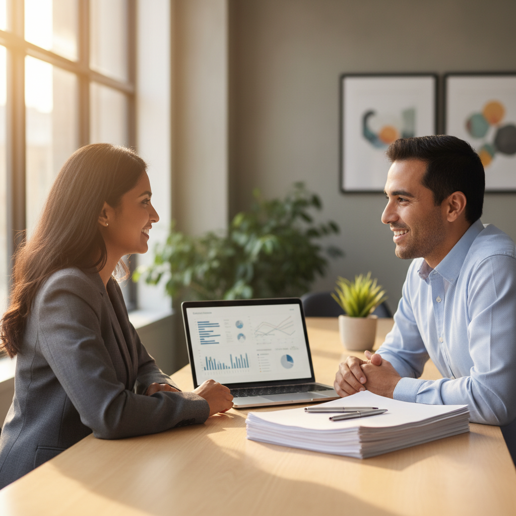 Ontario insurance broker consulting a homeowner to optimize home insurance cost and coverage in 2026