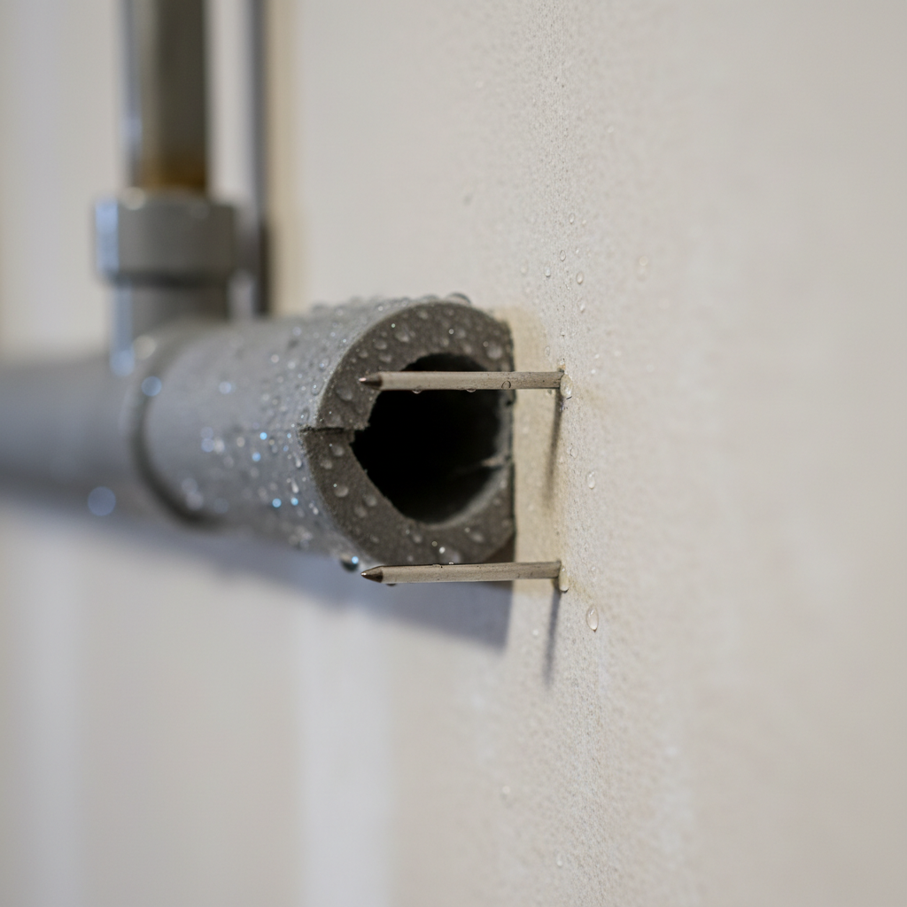 Moisture meter used during a buyer home inspection to detect basement leaks and moisture intrusion in GTA homes