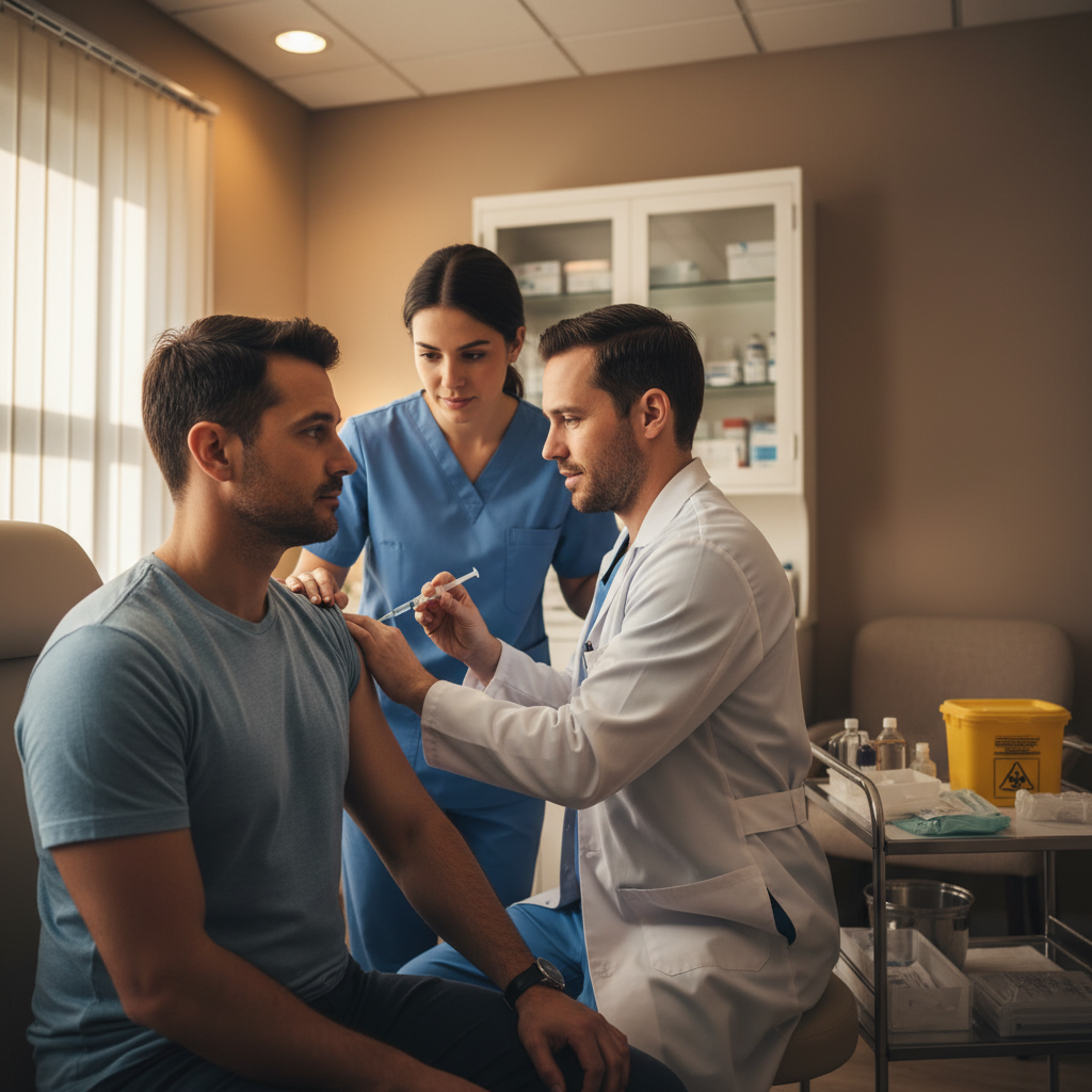 Supervised monthly Sublocade injection administered by a clinician in a private Ontario clinic room