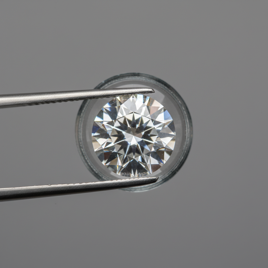 GIA Approved Diamonds: Know Value Before You Buy in 2026 1 Macro close-up of a GIA graded round brilliant under a 10× jeweler’s loupe, illustrating 4Cs inspection for GIA approved diamonds