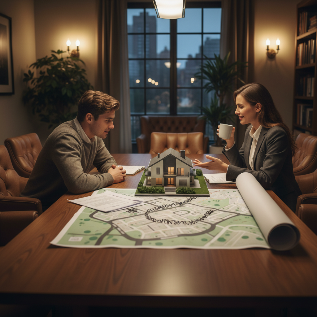 Woodhouse Realty agent advising Surrey buyers using MLS data, VIP alerts, and a neighborhood map for smarter decisions