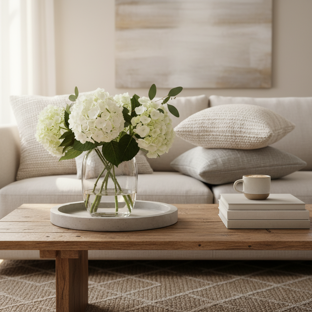 Staged living room detail for Surrey home sale, highlighting best practices for preparing a house to list