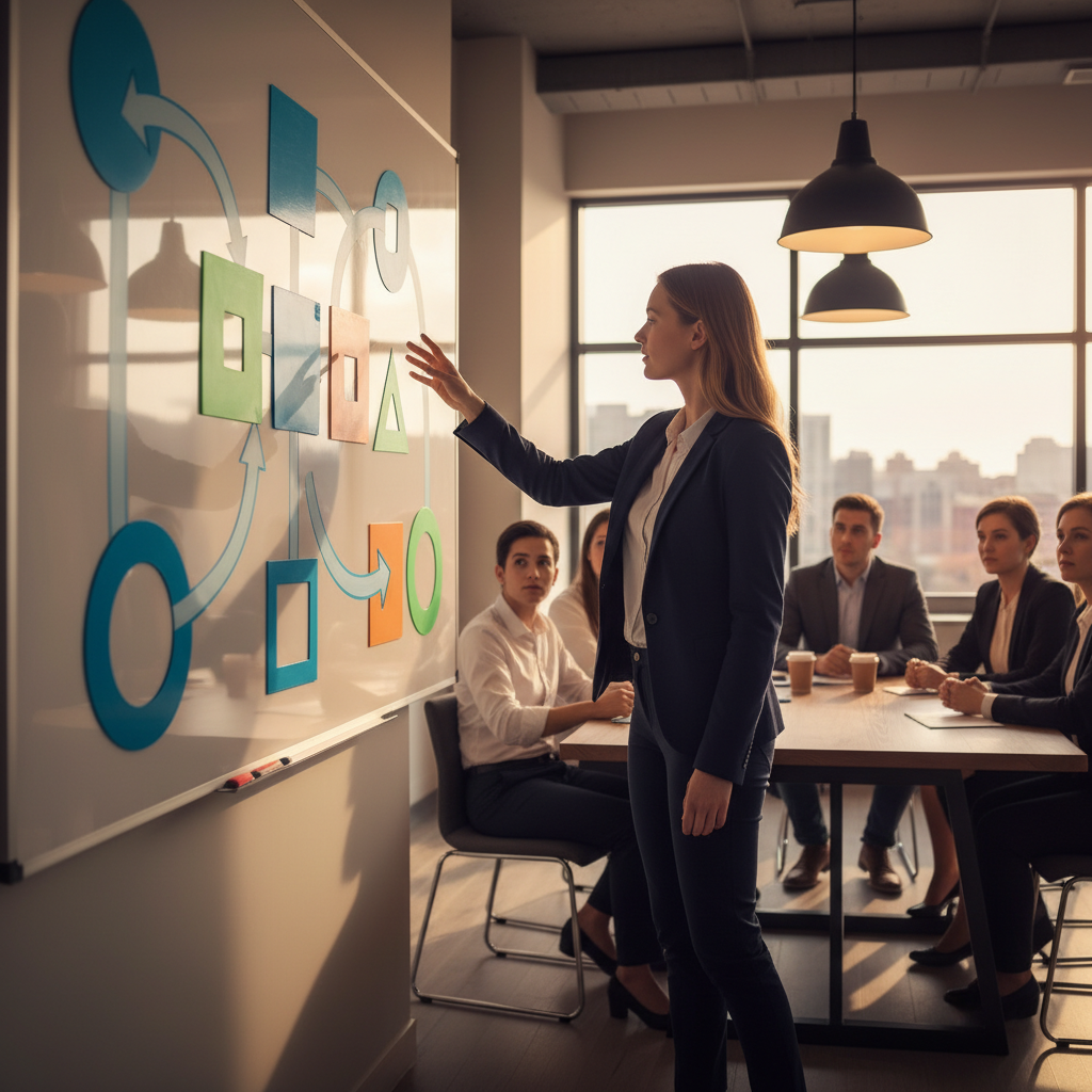 Strategy session photo illustrating a team reviewing an SEO roadmap without text on the board, representing buying decisions for Outrank.so alternatives