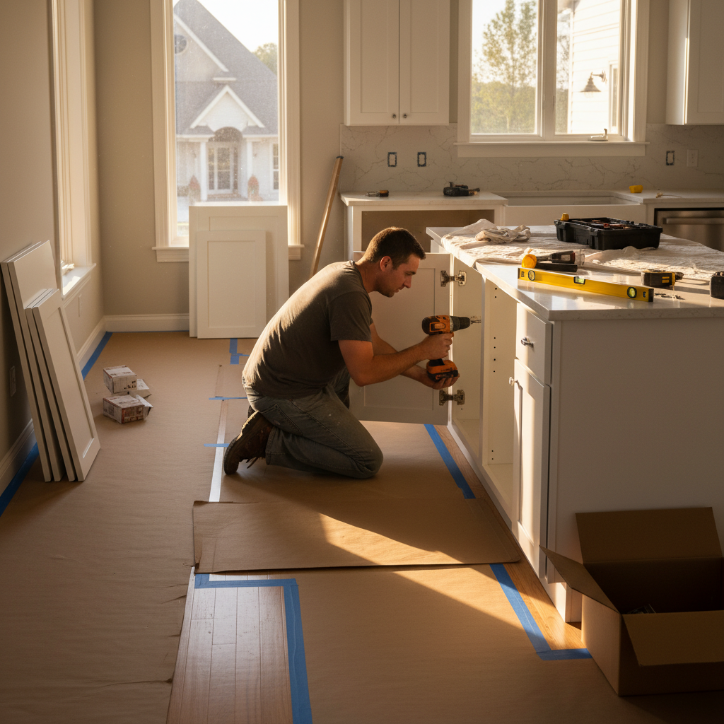 Kitchen cabinet installation during apartment turnover to prevent delays and callbacks