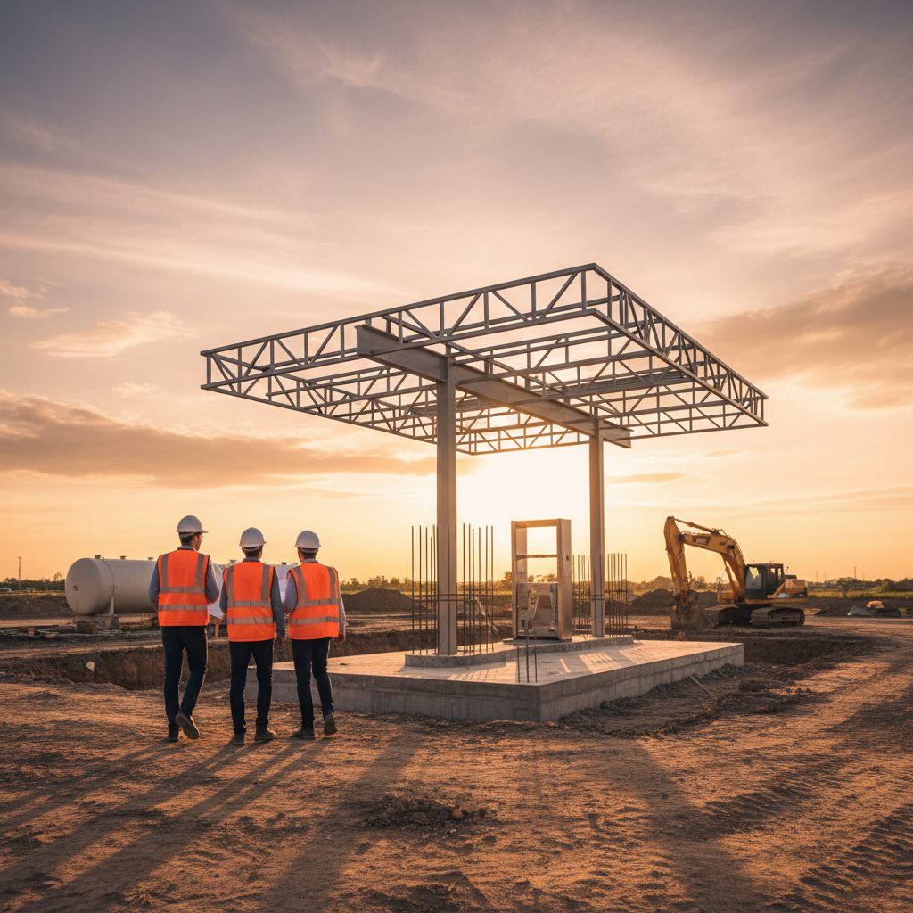 Gas station construction site walkthrough illustrating design consulting checks in Texas