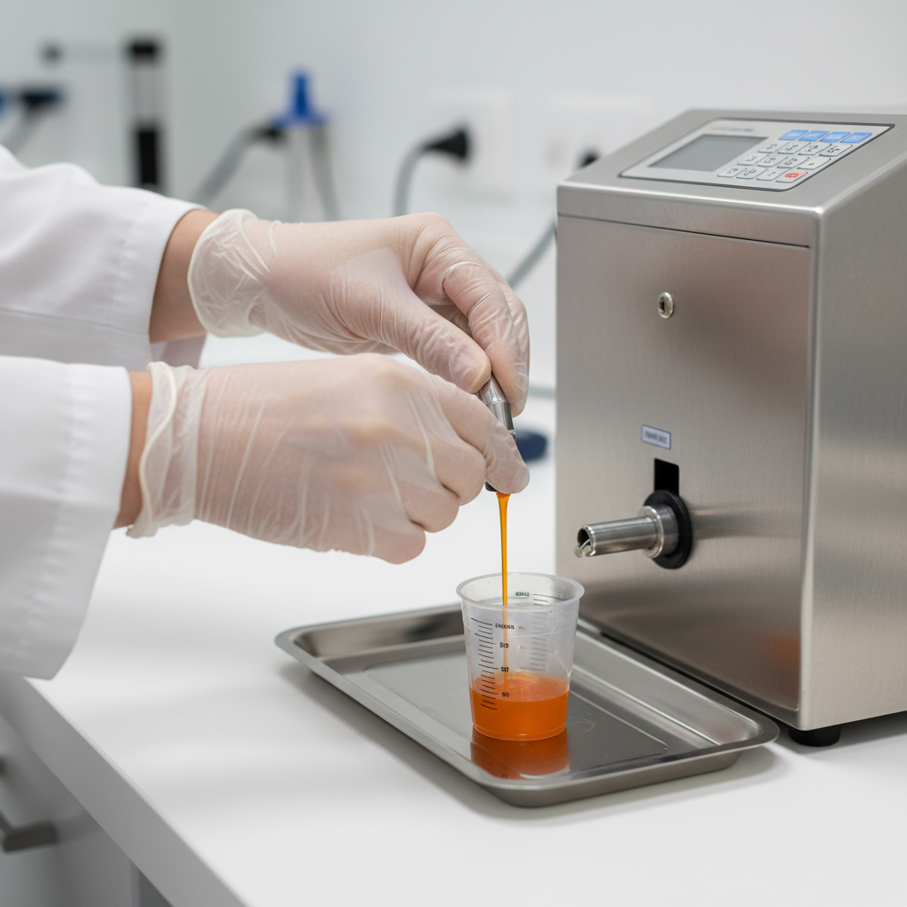 Close-up of a nurse carefully measuring a methadone dose at an Ontario clinic, illustrating same-day OAT intake