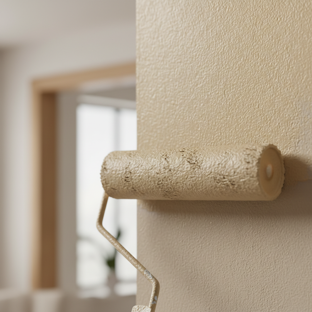 Fresh neutral paint for first-time sellers in Brampton: close-up home improvement detail