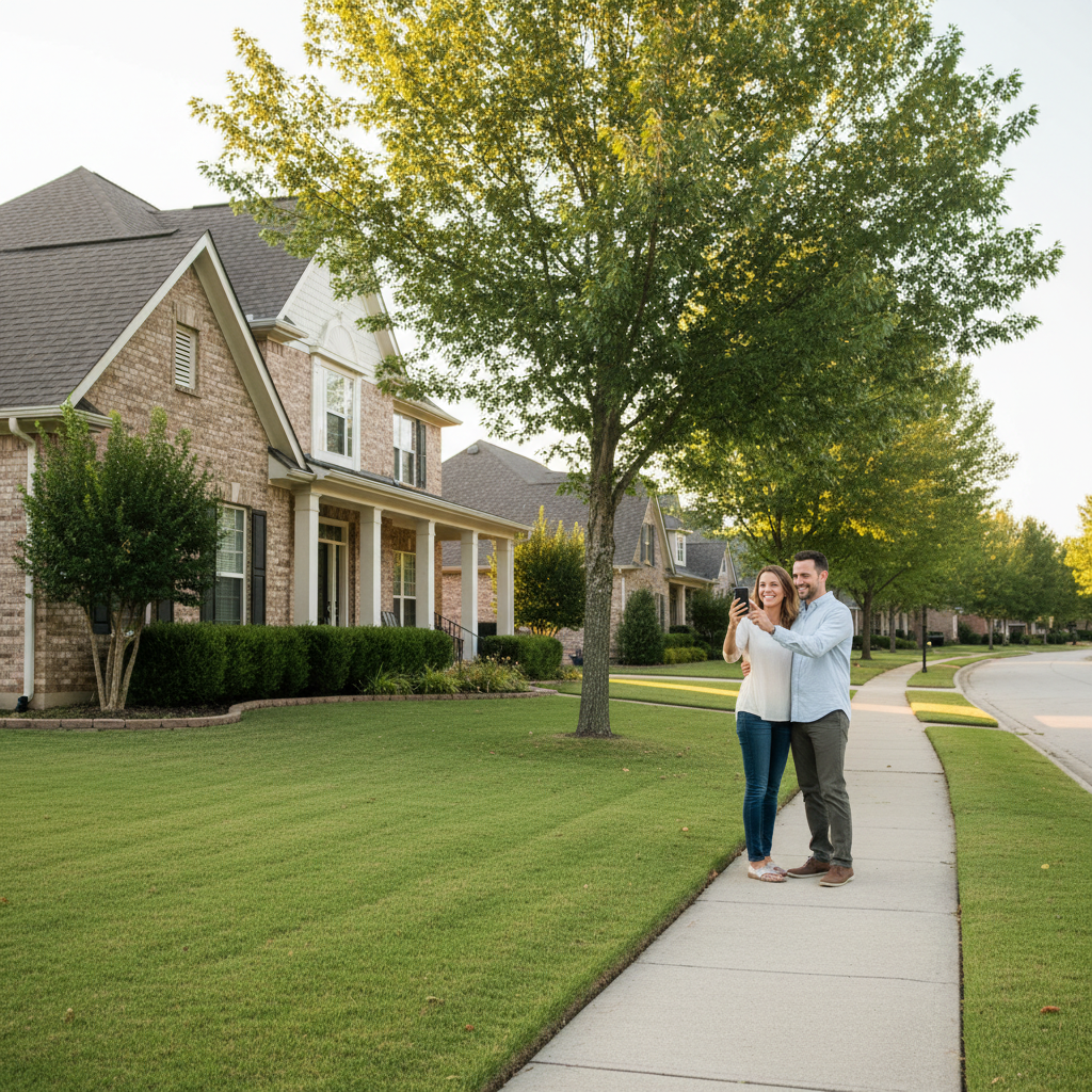 Golden hour exterior of a Canadian home showing curb appeal when selling a house without paying traditional realtor fees