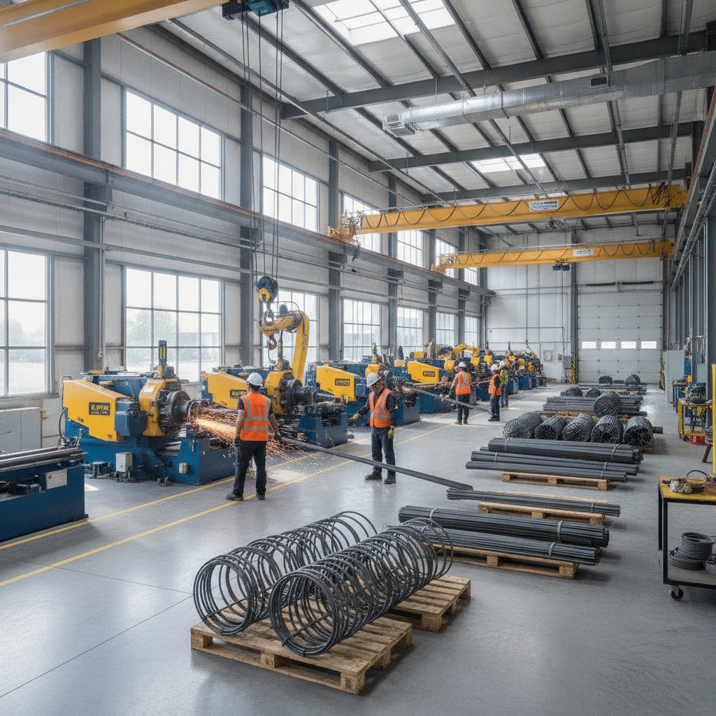 Dass Rebar fabrication floor in Woodbridge showing steel bar bending on industrial benders