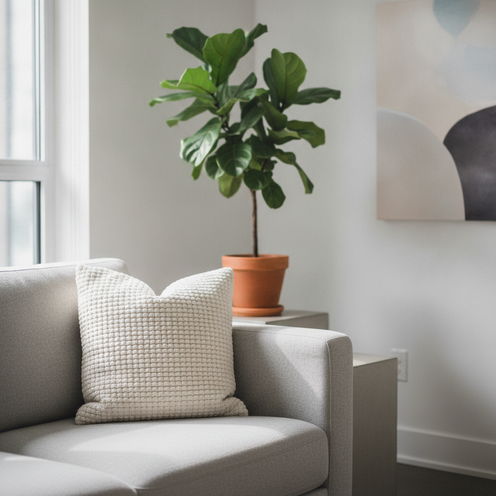Staged Toronto condo living room detail shot illustrating seller staging best practices in Toronto real estate