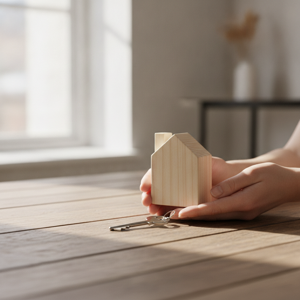 Close-up of keys and house model representing Surrey home buying mistakes to avoid with financing prep and conditions
