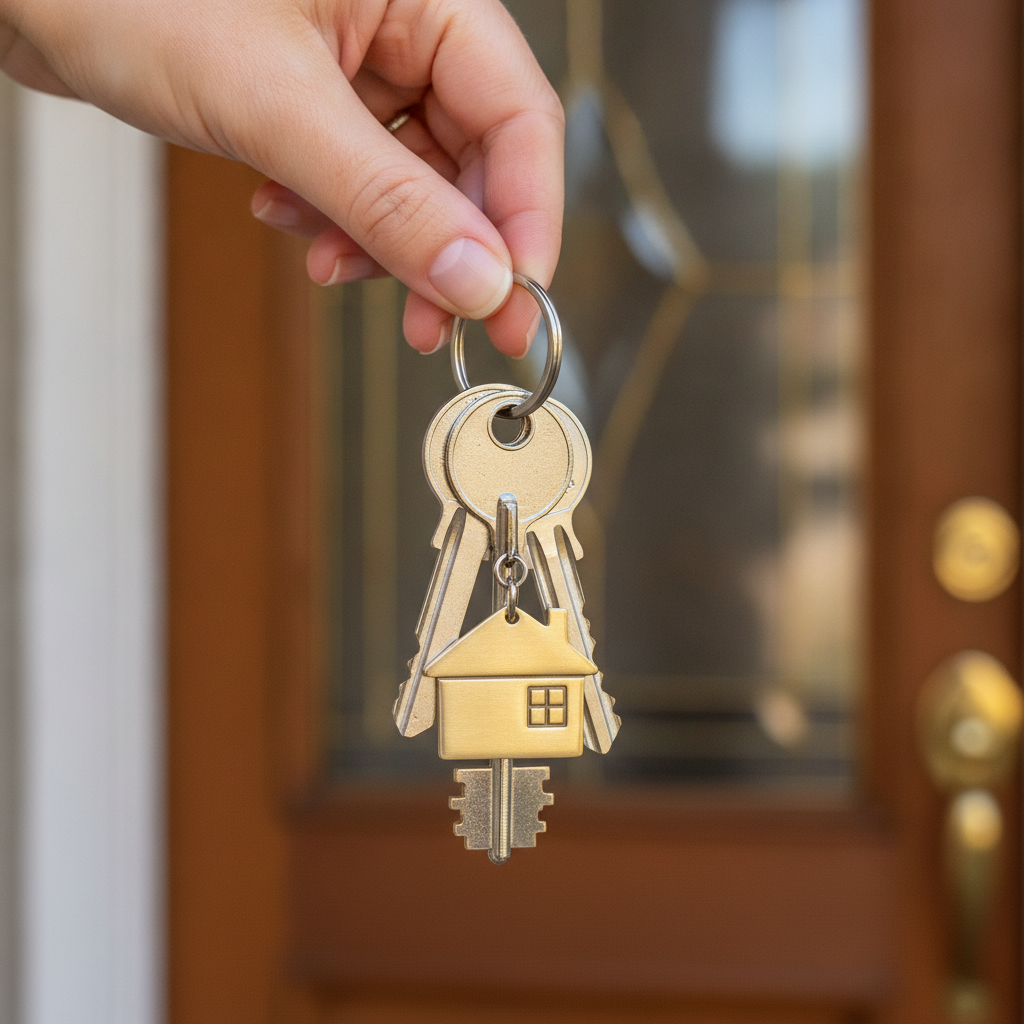 Close-up of house keys in hand, symbolizing buyer representation and real estate services in Cambridge and the GTA
