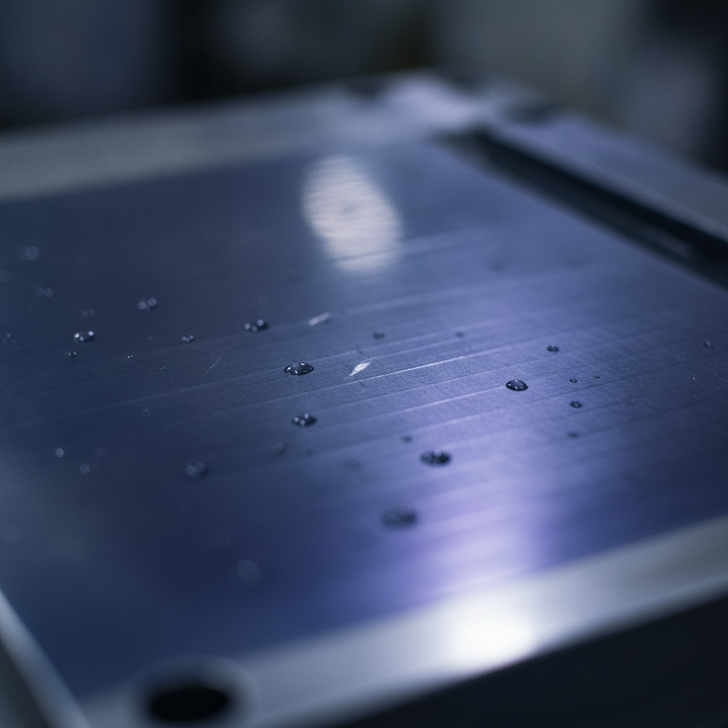 Macro detail of PVD/DLC coated stamping die showing low-wear polished surface for automotive stamping