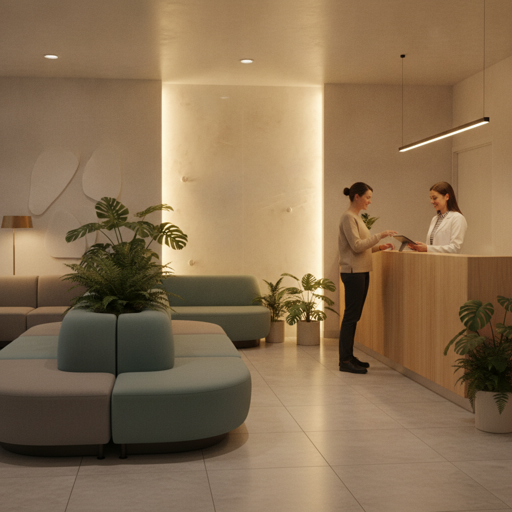 Clinic waiting area representing accessible outpatient recovery support across Ontario